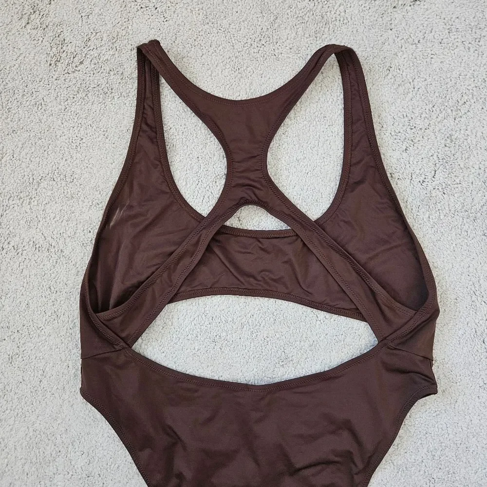 NWT Skims | Monokini Cocoa Chocolate Brown One Piece Swimsuit Womens 2X